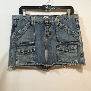 Joie classic denim button front mini